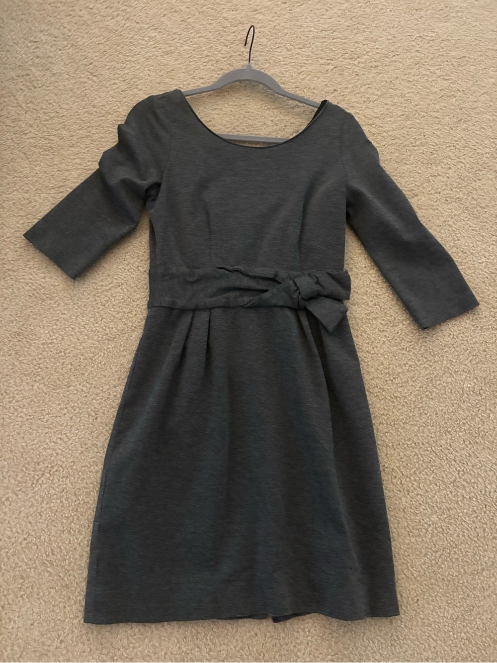 Kate Spade Women’s Charcoal Gray Bow-Waist Dress
